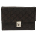 GUCCI GG Canvas Clutch Bag Brown Auth ep8047-2