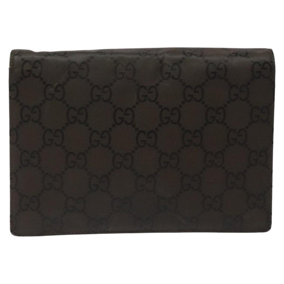 GUCCI GG Canvas Clutch Bag Brown Auth ep8047