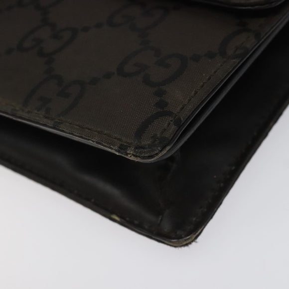 GUCCI GG Canvas Clutch Bag Brown Auth ep8047