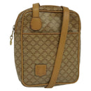 CELINE Macadam Canvas Shoulder Bag PVC Beige Gold Auth ep8051-1