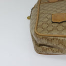 CELINE Macadam Canvas Shoulder Bag PVC Beige Gold Auth ep8051-9