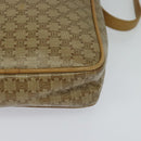 CELINE Macadam Canvas Shoulder Bag PVC Beige Gold Auth ep8051-14
