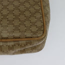 CELINE Macadam Canvas Shoulder Bag PVC Beige Gold Auth ep8051-16