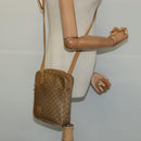 CELINE Macadam Canvas Shoulder Bag PVC Beige Gold Auth ep8051-21