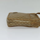 CELINE Macadam Canvas Shoulder Bag PVC Beige Gold Auth ep8051-4
