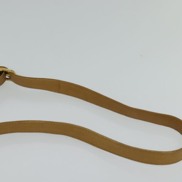 CELINE Macadam Canvas Shoulder Bag PVC Beige Gold Auth ep8051