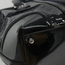 GUCCI Horsebit Hand Bag Enamel Navy 146002 Auth ep8079-13