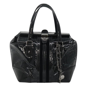 GUCCI Horsebit Hand Bag Enamel Navy 146002 Auth ep8079 - 0