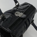 GUCCI Horsebit Hand Bag Enamel Navy 146002 Auth ep8079-6