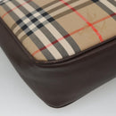 Burberrys Nova Check Shoulder Bag Canvas Beige Gold Auth ep8091-13