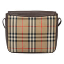 Burberrys Nova Check Shoulder Bag Canvas Beige Gold Auth ep8091-3