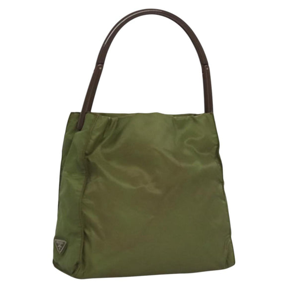 PRADA Shoulder Bag Nylon Khaki Auth ep8092