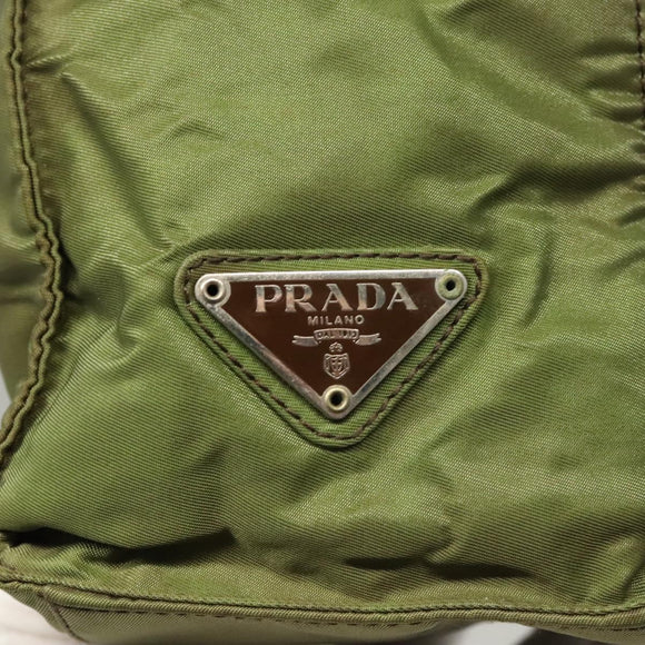 PRADA Shoulder Bag Nylon Khaki Auth ep8092