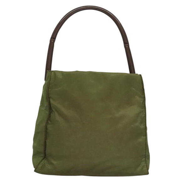 PRADA Shoulder Bag Nylon Khaki Auth ep8092