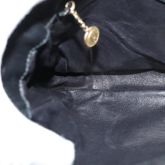 GUCCI Horsebit Shoulder Bag Leather Black Auth ep8101