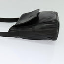 GUCCI Horsebit Shoulder Bag Leather Black Auth ep8101-3