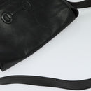 GUCCI Horsebit Shoulder Bag Leather Black Auth ep8101-6
