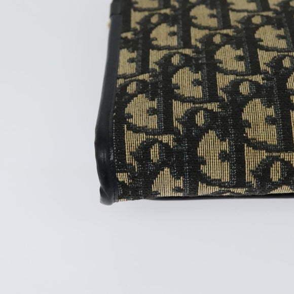 Christian Dior Trotter Canvas Chain Shoulder Bag Navy Auth ep8112