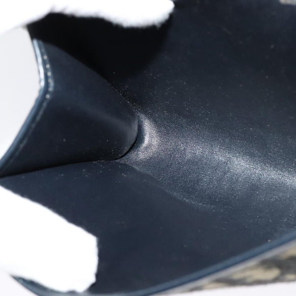 Christian Dior Trotter Canvas Chain Shoulder Bag Navy Auth ep8112