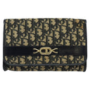 Christian Dior Trotter Canvas Chain Shoulder Bag Navy Auth ep8112-13