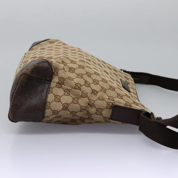 GUCCI GG Canvas Shoulder Bag Beige 110054 Auth ep8114