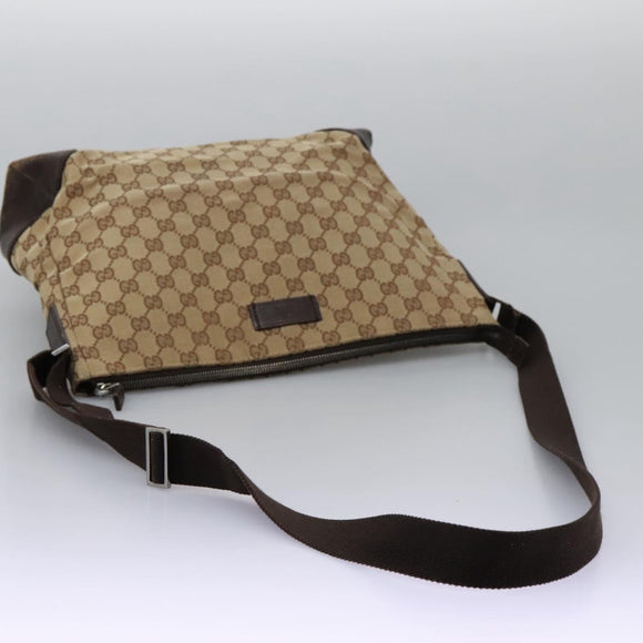 GUCCI GG Canvas Shoulder Bag Beige 110054 Auth ep8114