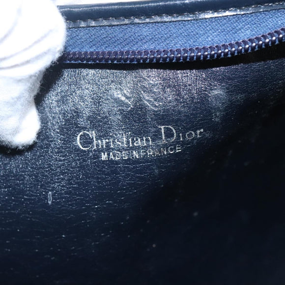 Christian Dior Trotter Canvas Shoulder Bag Navy Auth ep8138