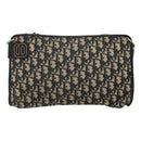 Christian Dior Trotter Canvas Shoulder Bag Navy Auth ep8138-13