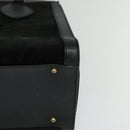 GUCCI Bamboo Hand Bag Suede Black Gold 002 1186 0260 Auth ep8145-14