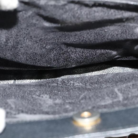 GUCCI Bamboo Hand Bag Suede Black Gold 002 1186 0260 Auth ep8145