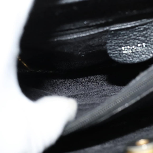 GUCCI Bamboo Hand Bag Suede Black Gold 002 1186 0260 Auth ep8145