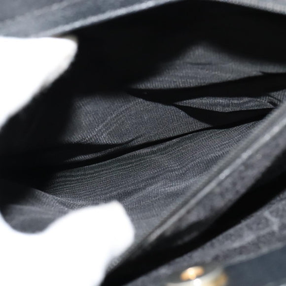 GUCCI Bamboo Hand Bag Suede Black Gold 002 1186 0260 Auth ep8145