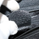 GUCCI Bamboo Hand Bag Suede Black Gold 002 1186 0260 Auth ep8145-12