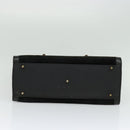GUCCI Bamboo Hand Bag Suede Black Gold 002 1186 0260 Auth ep8145-5