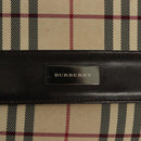 BURBERRY Nova Check Shoulder Bag Nylon Beige Brown Silver Auth ep8167-17