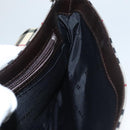 BURBERRY Nova Check Shoulder Bag Nylon Beige Brown Silver Auth ep8167-18