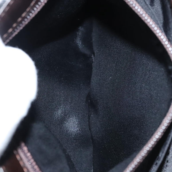 BURBERRY Nova Check Shoulder Bag Nylon Beige Brown Silver Auth ep8167