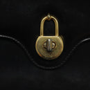 GUCCI Shoulder Bag Leather Black Gold Auth ep8168-10