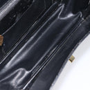 GUCCI Shoulder Bag Leather Black Gold Auth ep8168-11