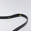 GUCCI Shoulder Bag Leather Black Gold Auth ep8168-8