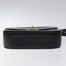 GUCCI Shoulder Bag Leather Black Gold Auth ep8168-5