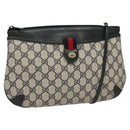 GUCCI GG Supreme Shoulder Bag PVC Navy Gold 39 02 026 Auth ep8170-1