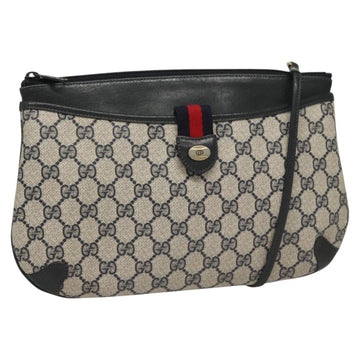 GUCCI GG Supreme Shoulder Bag PVC Navy Gold 39 02 026 Auth ep8170