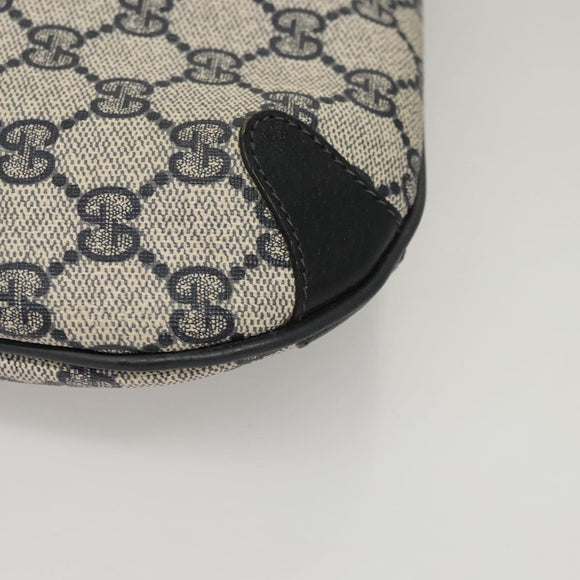 GUCCI GG Supreme Shoulder Bag PVC Navy Gold 39 02 026 Auth ep8170