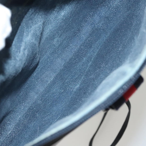 GUCCI GG Supreme Shoulder Bag PVC Navy Gold 39 02 026 Auth ep8170