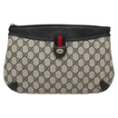 GUCCI GG Supreme Shoulder Bag PVC Navy Gold 39 02 026 Auth ep8170-13