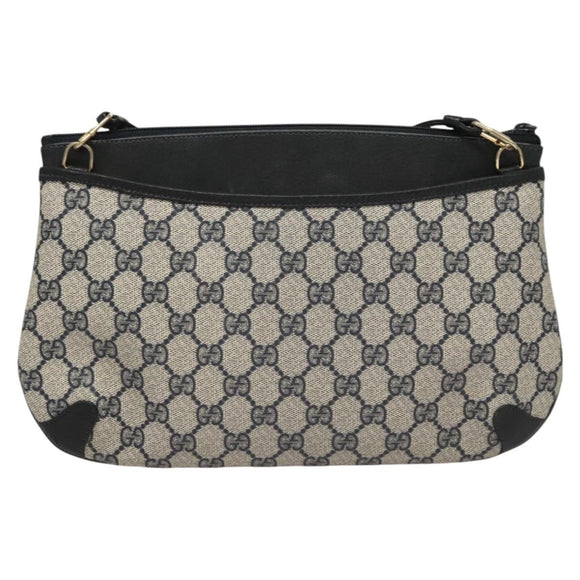 GUCCI GG Supreme Shoulder Bag PVC Navy Gold 39 02 026 Auth ep8170