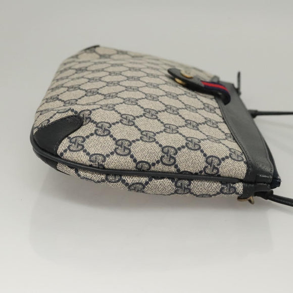 GUCCI GG Supreme Shoulder Bag PVC Navy Gold 39 02 026 Auth ep8170