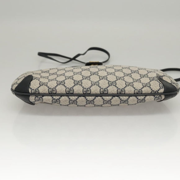 GUCCI GG Supreme Shoulder Bag PVC Navy Gold 39 02 026 Auth ep8170