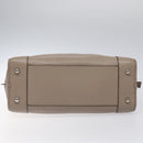 LOEWE Anagram Amazona 36 Hand Bag Leather Beige Silver Auth ep8171-6